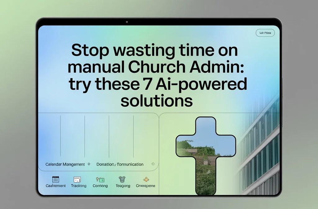 Stop Wasting Time on Manual Church Admin: Try These 7 AI-Powered Solutions